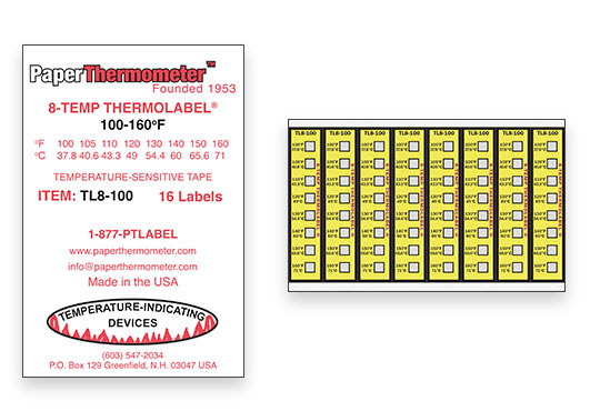 8 TEMP THERMOLABEL TL8-100