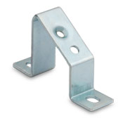 SOPORTE PARA MONTAJE EN ANGULO DE RIEL DIN, DE 49MM, METALICO, PQUETE CON 50 PIEZAS, PERFORACION ROSACADA M6 Y PERFORACION NO ROSCADA 5MM DN-ASB1